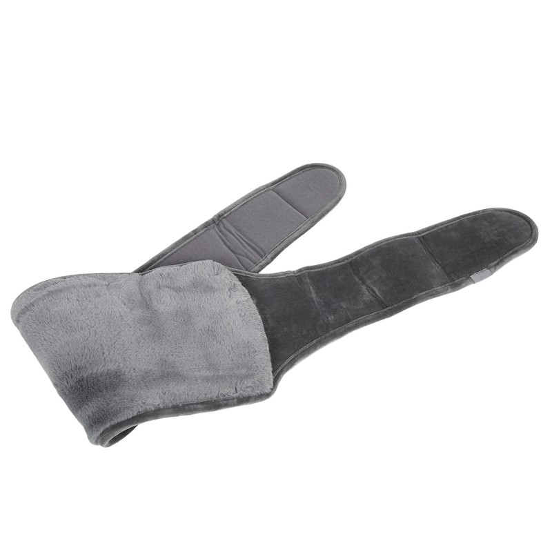 Uterus Warming Waist Belt Dark Gray Adjustable Thick Soft Plush