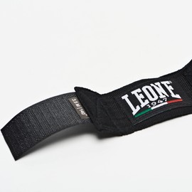LEONE 1947 AB705/35BK Boxing Vantage [HAND WRAPS] Elastic Type Velcro Closure, Normal Size, 11.8 ft (3.5 m), Black