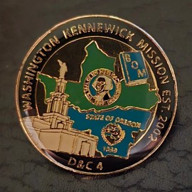 WASHINGTON KENNEWICK MISSION D&C 4 Lapel Pin mormon lds