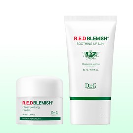 Dr.G Red Blemish Clear Soothing Cream 50mL + Red Blemish Soothing Up Sun 50mL 2-piece set / 닥터지 레드 블레미쉬 클리어 수딩 크림 50mL + 레드 블레미쉬 수딩 업 선 50mL 2종 세트
