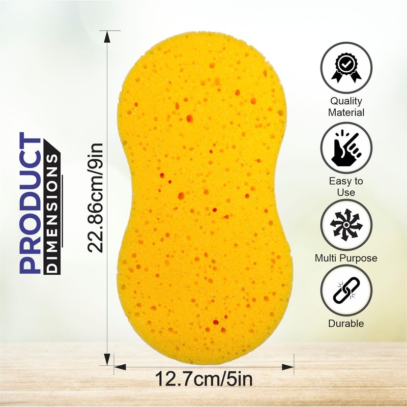2 in 1 Car Wash Sponge Dual-Sided Cleaning Sponge with