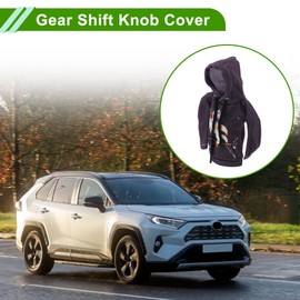 HOPESPANNER Universal 15.5x11cm/6.1"x4.33" Gear Shift Knob Cover Decoration Stick Shifting Handle Protector Polyester 1 Pc Hoodie Style Purple Beige