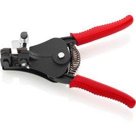 Knipex Insulation Stripper with adapted blades black lacquered, with plastic grips 180 mm 12 11 180 EAN