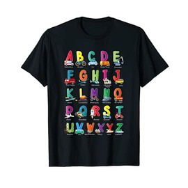 Alphabet Transport Learning ABC Car Bus Truck Educational T-Shirt