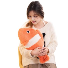 COSGOO 19.6 Inch Clownfish Throw Pillow Hugging Clown Fish Plush Clownfish Stuffed Animal Toys Clown Fish Pillow Sofa Cushion Clownfish Gift for Kids Or Lovers in Valentine's Day, Birthday...