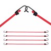 WORKPRO 24 Inch Bungee Cord with Hooks Red 4 Pack