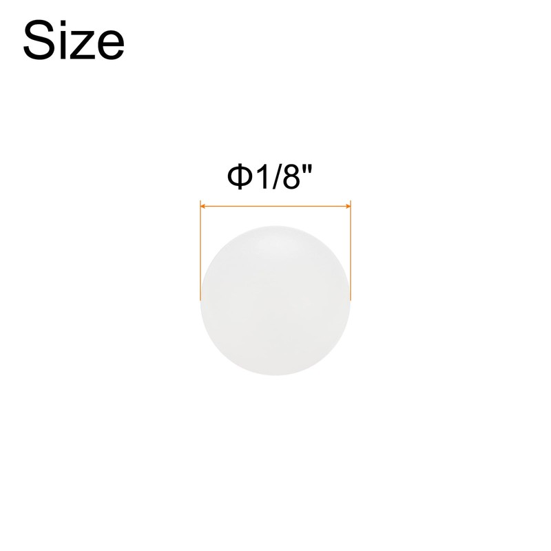 uxcell 100pcs PP Plastic Bearing Balls 1/8" 3.175mm Solid Plastic