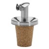 Westmark Essig-Ausgießer für Flaschen, Mit Klappe und Belüftungssystem, Naturkorken, Rostfreier
