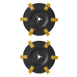 Injection-Molded GF-PP (Glass-Fiber Reinforced Polypropylene) 6-Blade Cutting Discs, Compatible with Mammotion LUBA 1 AWD & LUBA 2 AWD (up to 2024), Integrated Screw Mounts, 2-Pack (Discs Only)