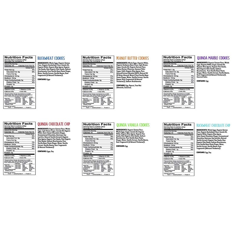 Weighless Cookies Gluten Free Low Carb Variety Pack 6 Flavors