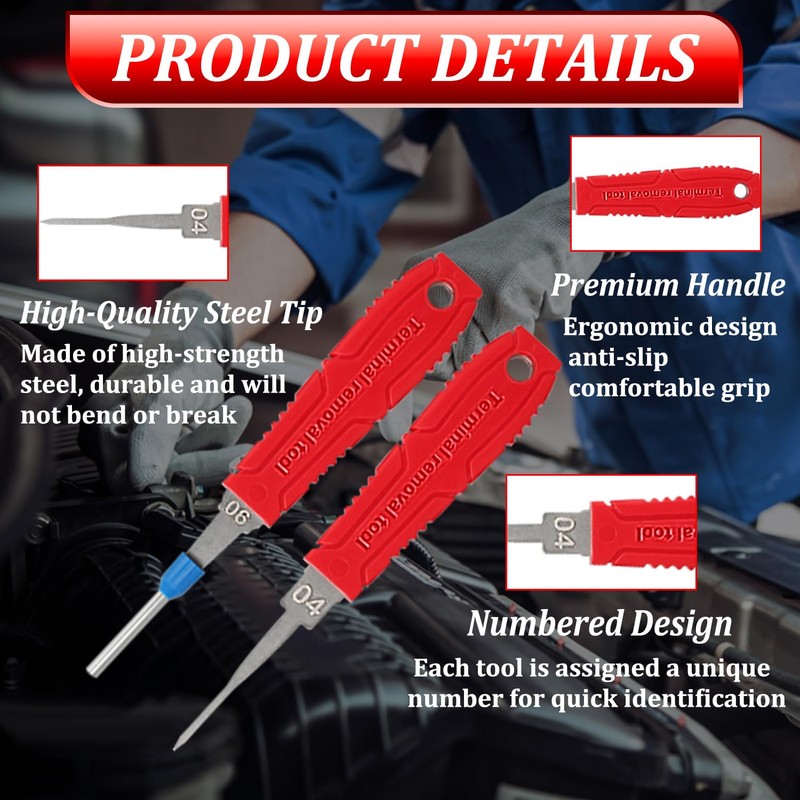 XLWJBES Terminal Removal Tool Kit - 41pcs Electrical Pin Removal