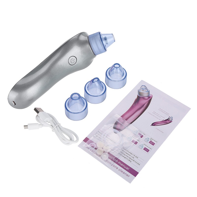 4 Replaceable Heads Blackhead Vacuum Removal Pore Acne Suction Cleanser