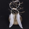 Women's Bohemian White Peacock Feather Headband Headdress Bracelet Hippie Headwear