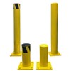 Electriduct 1 Foot Steel Pipe Safety Bollard Post Yellow/Black Stripe