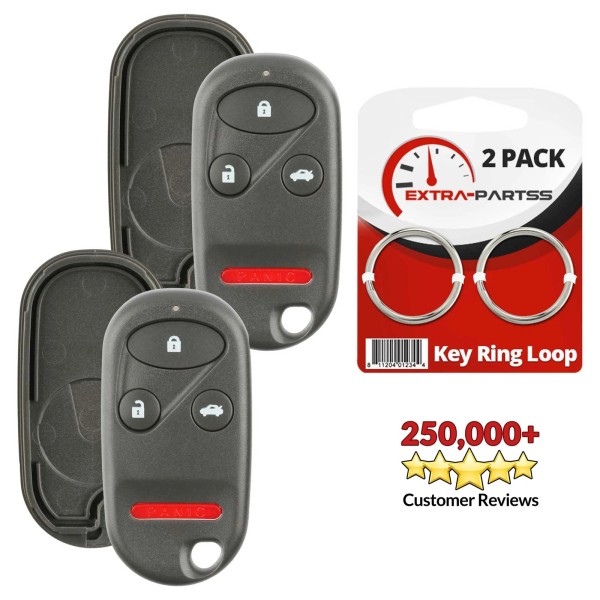 Extra-Partss 2 Replacement Keyless Entry Remote Car Fob Shell Pad