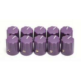 Synthrotek LOT of 10 Purple Davies Clone Knobs 1900h w/Brass Insert