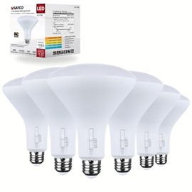 Satco 6 Bulbs Pack, S11785 11 Watt BR40 LED; 27K/30K/35K/40K/50K CCT Selectable; Dim to Warm; White Finish; 120 Volt; 11BR40/LED/5CCT/WD/120V