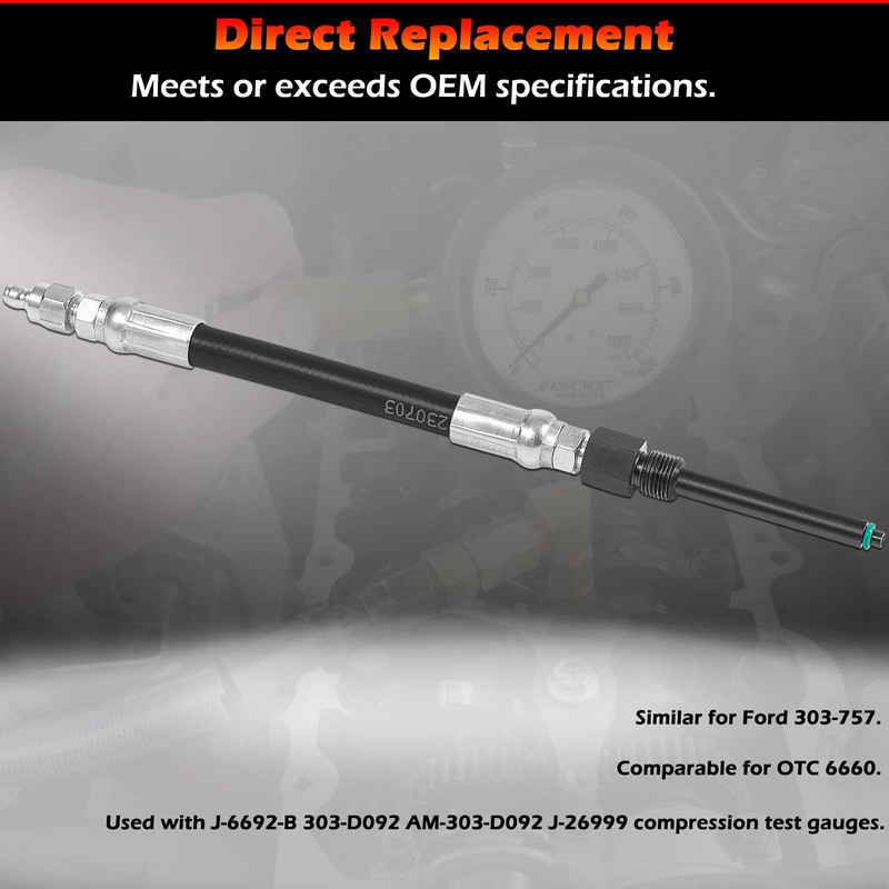 6660 Compression Tester Adapter Perfectly Compatible with 2003-2006 Ford 6.0L
