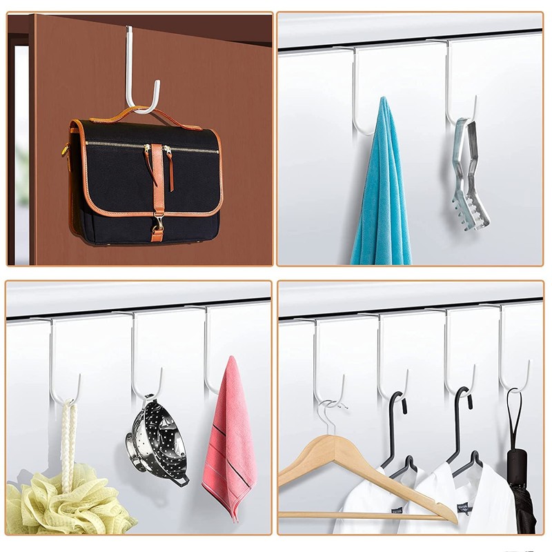 Over The Door Hook White -3Pcs Stainless Steel The Door