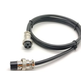 Elecbee GX16 Double Female Electrical Plug Female to Female Circular Aviation Connector with Cable 1M (3 Pin)