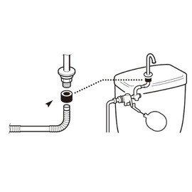 SANEI PP43-47 Toilet Parts, Low Tank Connecting Washer, For Connecting Hand Washing Nozzles 0.6 inches (16.5 mm)
