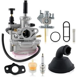 MOTOALL LT80 Carburetor for Suzuki LT80 QUADSPORT ATV 1987-2006 13200-40B00, 13200-40B10, Replace for Kawasaki KSF80 KFX80 2003-2006 15003-S005 with Spark Plug Intake Manifold Carb Insulator Block