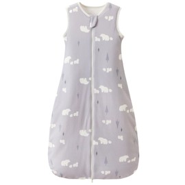 Nivolltha Super Soft Baby Sleeping Bag 1.5 TOG, 100% Cotton Warm All Season Sleeping Bag 6-18 Months for Infant Toddler, Newborn Essentials, Bear