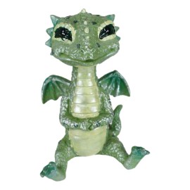 Ebros Gift Small Collector Green Reptilia Reptile Baby Dinosaur Dragon Mini Figurine Decor