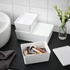 2 x Box with Lid, White, 13 x 18 x