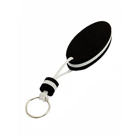 Floating key ring made of EVA foam and stainless steel ring in playful two-tone design in various colours, black, one size, black