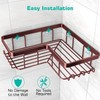YASONIC Corner Shower Caddy, 3-Pack Adhesive Shower Caddy with Soap