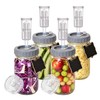 Fermentation Jar, 4-Pack 32 oz Mason Jars with Airlocks