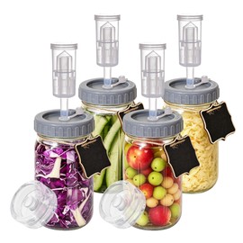 Fermentation Jar, 4-Pack 32 oz Mason Jars with Airlocks