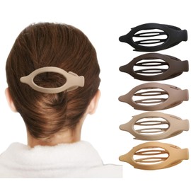 5Pcs French Flat Claw Clips for Women Girls Thick or Thin Hair Large Size Matte Finish Hair Barrettes Strong Hold Hair Accessories