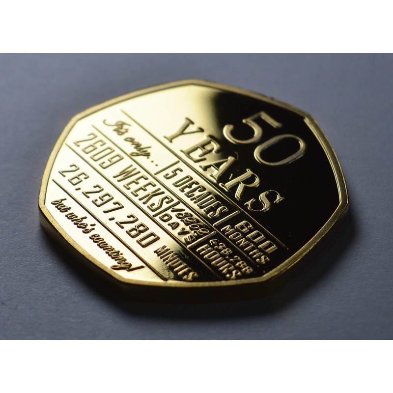 The Commemorative Coin Company 50th Birthday 24ct Gold Commemorative. Unique