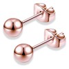 swars Round Ball Earrings, Silver, Men's, Women's, Unisex, Simple, Round