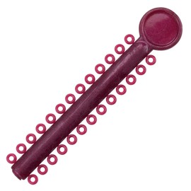 Practicon Orthodontic Ligature Ties, 1040 Elastic Bands for Braces, Elastomeric O-Rings, Rubber Bands for Brackets, Burgundy