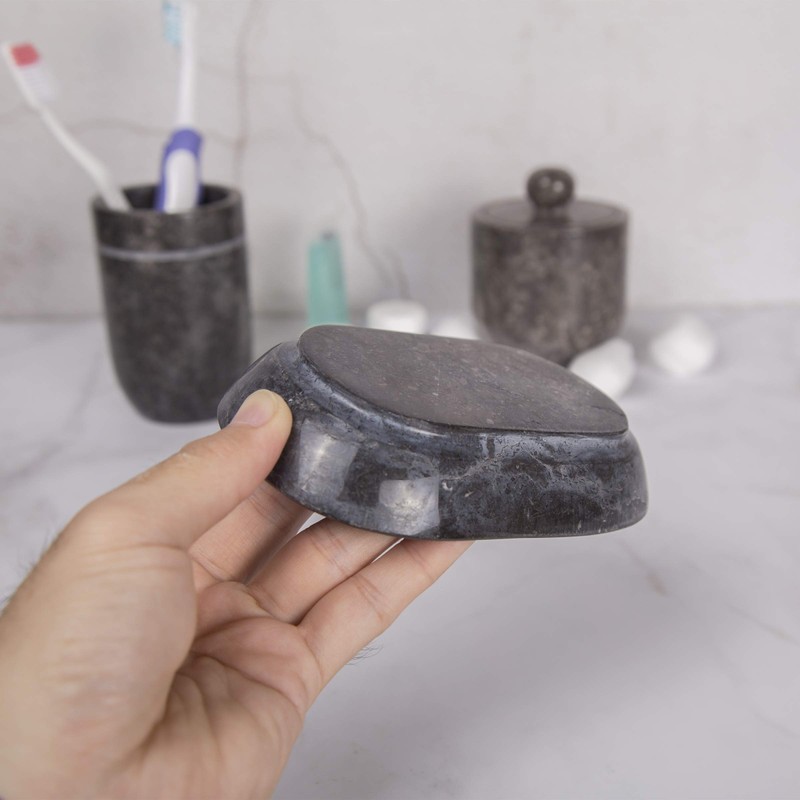 Creative Home - Jabonera de Piedra de mármol de carbón,