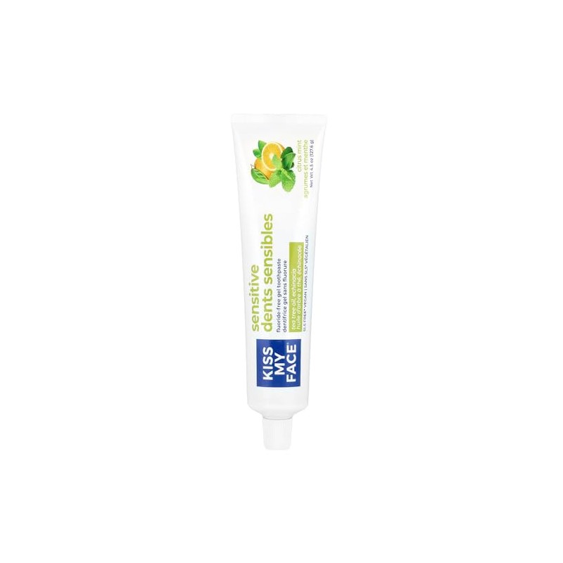 Kiss My Face Sensitive Citrus Mint Gel Toothpaste, Reduces Sensitivity,