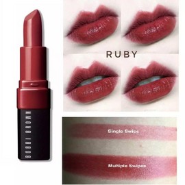 Bobbi Brown Crushed Lip Color Lipstick in RUBY red TRAVEL SIZE 2.25g ~ BNIB