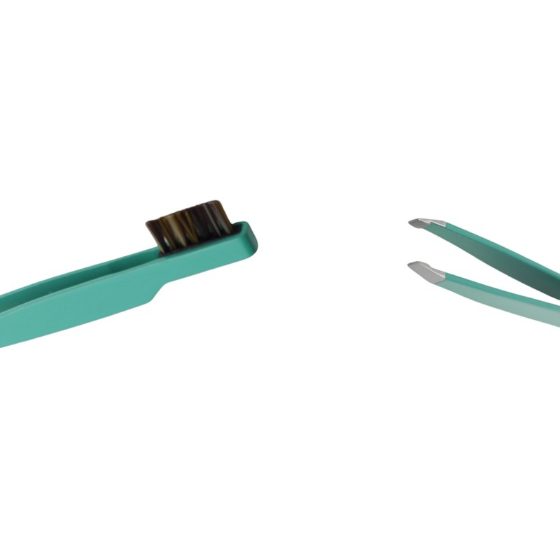 DreamCut Eyebrow Slant Tip Tweezer with Precise Brush - Stainless