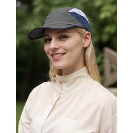 AIEOE Unstructured Baseball Cap Women's Summer Quick Dry Sun Hat Caps Men's Golf Sports Hat Folding Cap, gray, Unit size