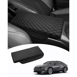 Shademax Toyota Crown Center Console Cover, Armrest Cover Cushion Pad for Toyota Crown Signia 2023 2024 2025 2026 Accessories PU Leather Middle Consle Lid Armrest Seat Box Cover Protector Anti-Scratch