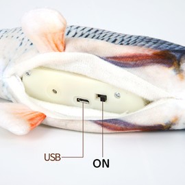 Cat Toys Fish Kitten Toy with Catnip for Indoor Cats Kicker Interactive Moving Grass Carp