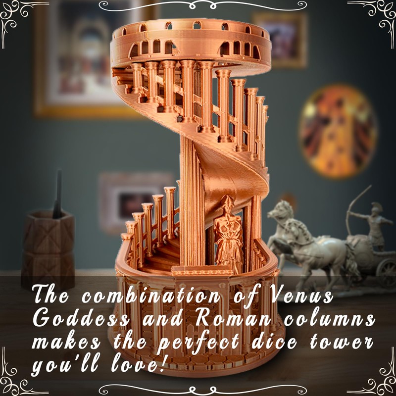 JstFrU DND Dice Tower with Tray for Role Playing Game