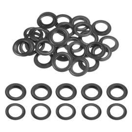 QUARKZMAN Set of 20 Eyelets with Washers 20 mm Copper Metal Eyelet Kit for Fabric Curtains Leather Belt Shoes Bag DIY Black