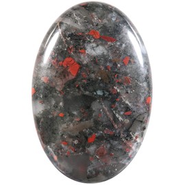KYEYGWO Africa Bloodstone Reiki Healing Crystal Palm Stone Oval Worry Stone Pockets Thumb Stone Worry Stone Pocket Stones Massage Stones for Meditation, Stress Relief