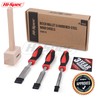 Hi-Spec Wood Chisel Set with Wooden Hammer, Comprehensive Set with