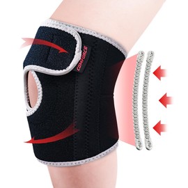 COMFORCE Adjustable Knee Support, Patella Pad Tendon Support Sleeve, Ergonomic Open Patella Knee Support for Men Women, Comfortable Patella Stabiliser for Arthritis, Strains, Sprains