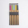 Bamboo Chopsticks - 5 Piece Unique Pattern Chop Sticks, Dishwasher